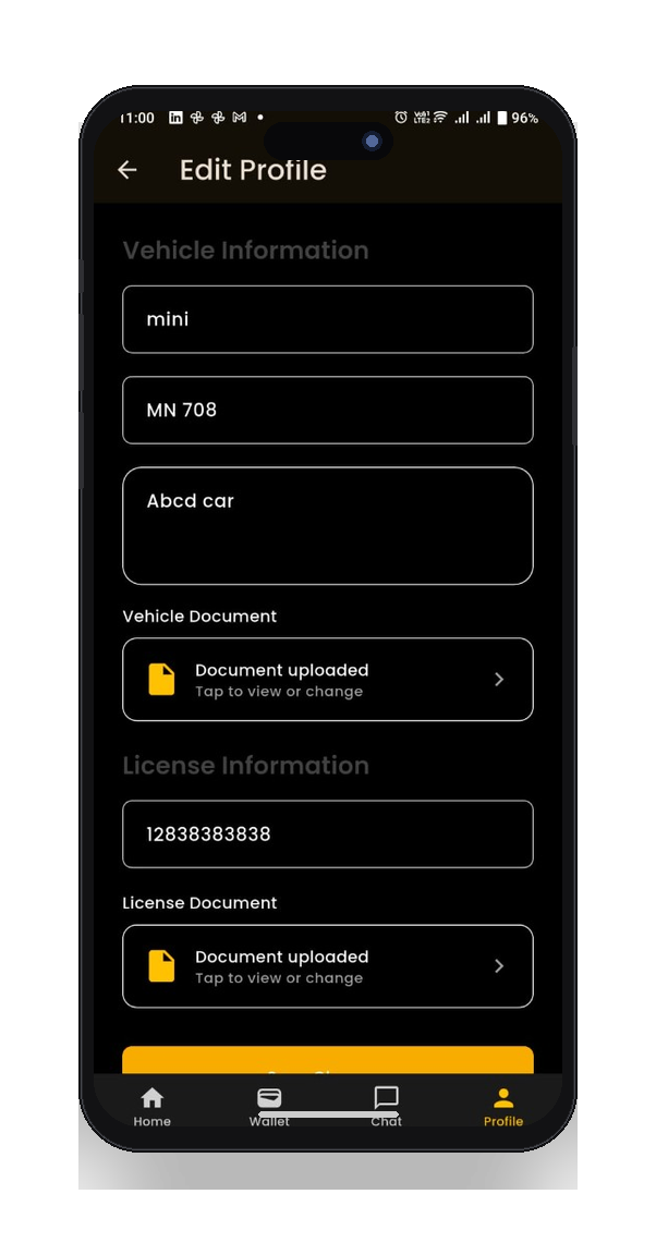 Profile & Documents