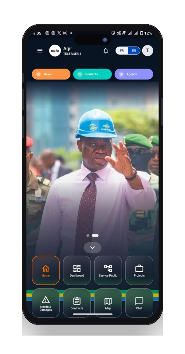 Home screen