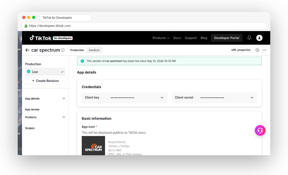 TikTok Developer Portal